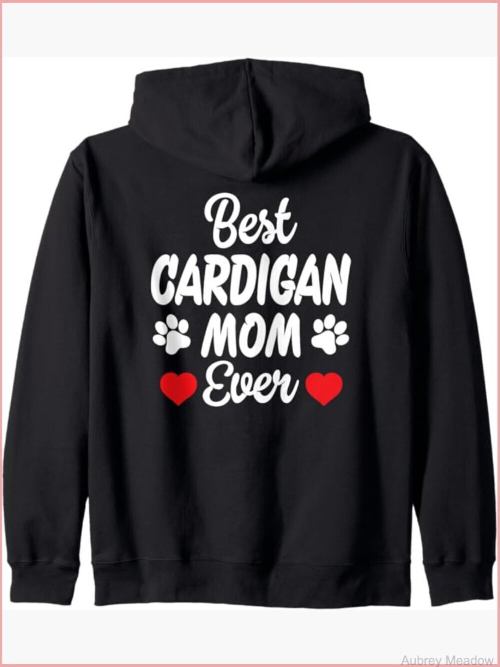 Zip Hoodie, Long Sleeve, Letter Print, Classic Fit, Cosy Cardigan Style